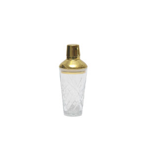 Gold & Glass Cocktail Shaker