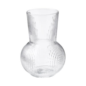 Ribbed Glass Vase