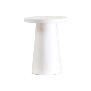 White Textured Side Table