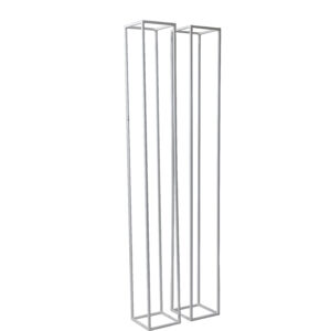 White metal plinths