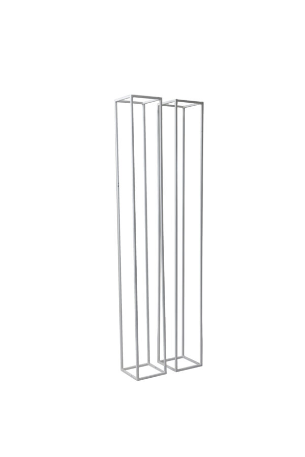 White metal plinths