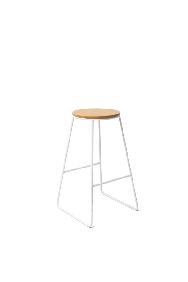Industrial Bar Stool - White