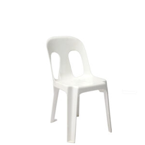 Plastic White Barrel Chair