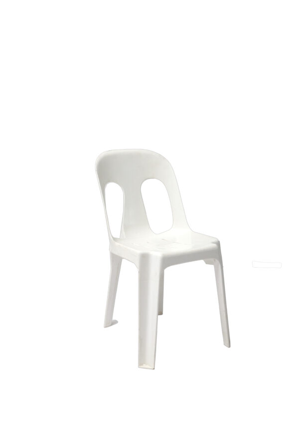 Plastic White Barrel Chair
