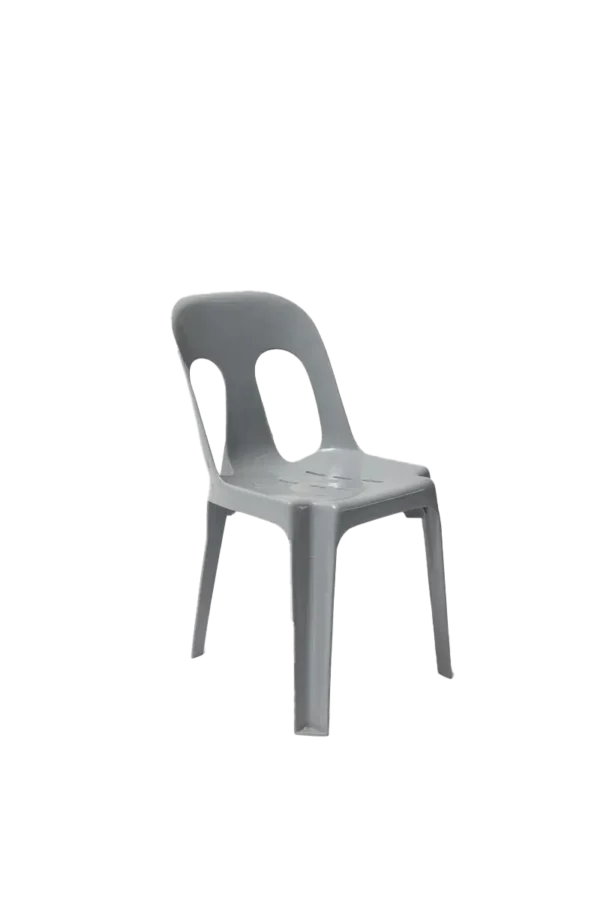 Plastic Grey Barrel Chair