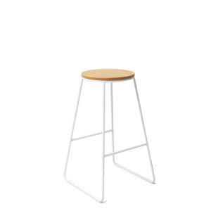 Industrial Bar Stool - White