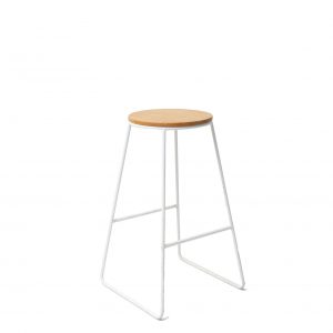 Industrial Bar Stool - White