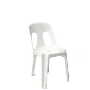Plastic White Barrel Chair