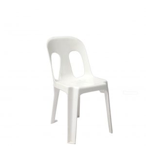 Plastic White Barrel Chair