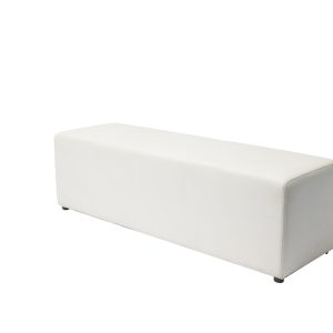 White Ottoman Bench