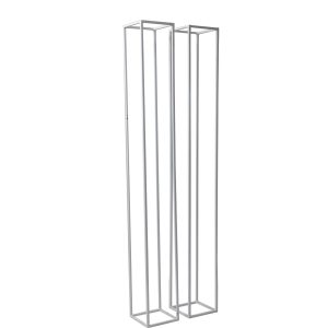 White metal plinths