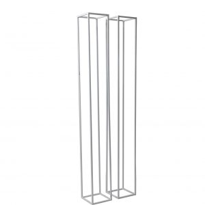 White metal plinths
